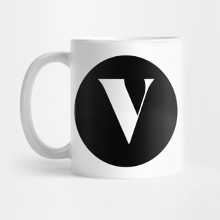 V (Letter Initial Monogram) Mug